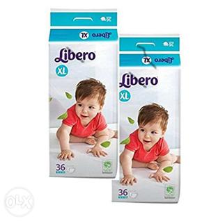 3 packs of 36 Libero xl diapers