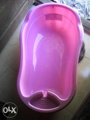 Baby's Pink Plastic Tub