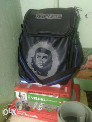 Black Che Guevara Print Backpack