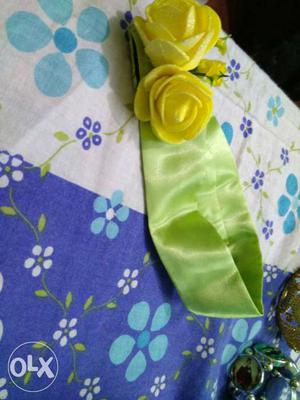Green And Yellow Silk Floral for the neck as fashion