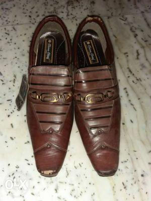 Men's Pair Of Brown Oxford Wingtip Shoes