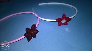 Pink And White Floral Headbands