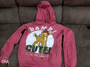 Pink Bambi Pullover Hoodie