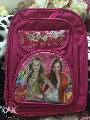 Pink Hanna Montana Print Backpack