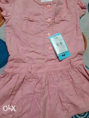 Pink frock for 1 year baby not used
