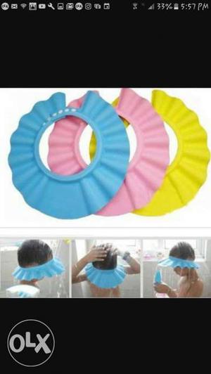Shower cap for babies.Protect the eyes from the