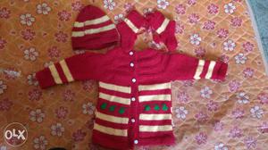 Sweater set three pairs for 0-6 month kids