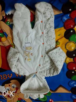 Toddler's White Footie Pajama