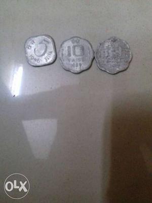 5 paise and 10 paise old coins