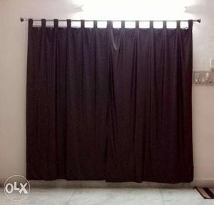 6 pc. long Curtains, Dark Brown colour.