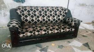 Black And Grey Floral Sofa