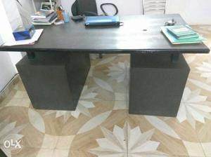 Black Wooden Pedestal Desk
