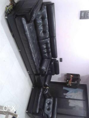 Black fill cushion 3 seater sofa and 2