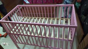 Brand New Baby cot PINK color (from Mom & Me) with Mattress