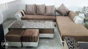 Brand new L shape sofa+ 2 setty+ fancy center