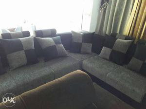 Grey And Black Sectional Sofa