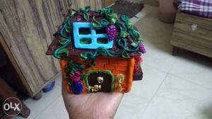 Handmade miniature fairy house with realistic