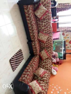 L shape sofa maintained with regular shampoo wash its in gud