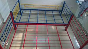 Metal Frame Bunk Bed with Heavy Cotton Mattresses