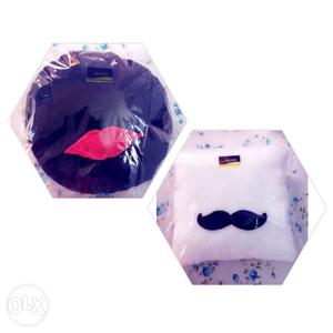 Mr and mrs pillow white nd black combo pack