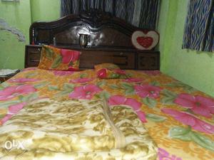 Pink, Yellow, And Green Floral Bed Linen Set