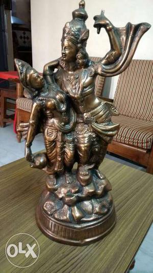 Radha Krishna copper idol