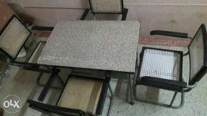 Rectangular Grey Table With Chairs