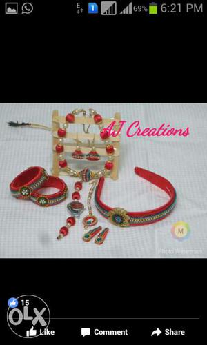 Red And Yellow Accesories Set