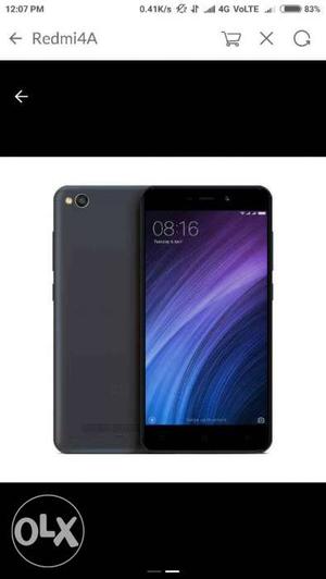Redmi 4A mobile gray and gold colour available