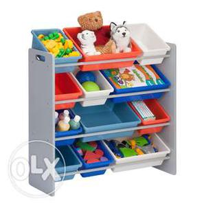 Toy storage organizer with bins..Like new in
