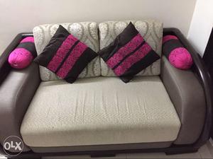 Two piece sofa set in good condition available