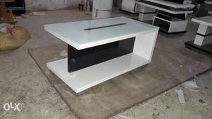 White And Black Wooden Coffee Table