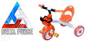 White And Orange Plastic Delta Force Trike