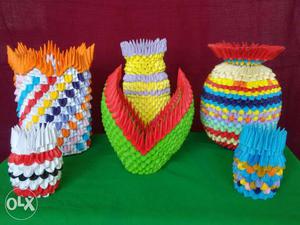 3-D Origami 1. V-Shaped vase - Rs.. Small