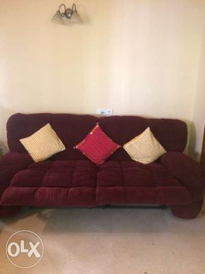 3 Seater Double Recliner Fabric Sofa