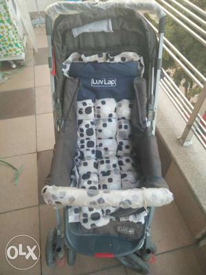 Baby's Grey And White Polka Dotted Luvlap Convertible