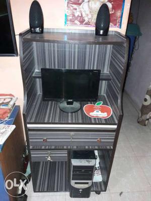 Furniture with monitor speakers mouse keyboard CPU