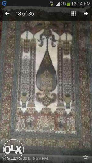 Hand made kashmiri woolen carpet with unoque