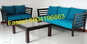 Latest look teak wood sofa set without center table