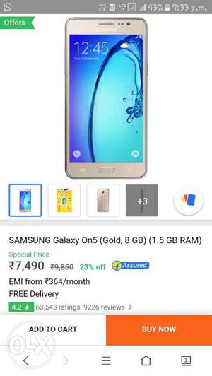 Only 5 months old samsung galaxy on5...with box