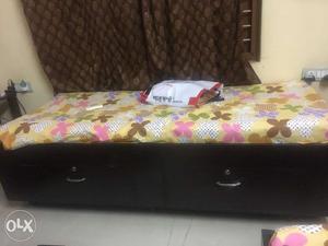 Single bed with storage and mattress. 3 months