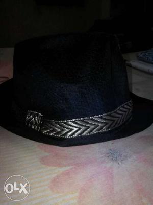 Black And Gray Trilby Hat