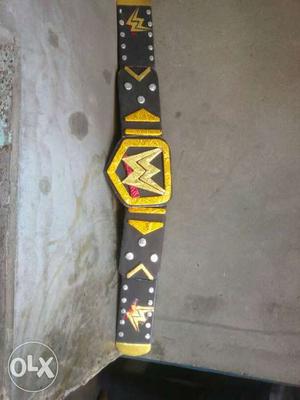 Black And Yellow WW Championship Belt