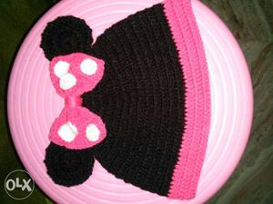 Handmade crochet mickey cap