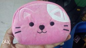 Kitty purse. pink colour.