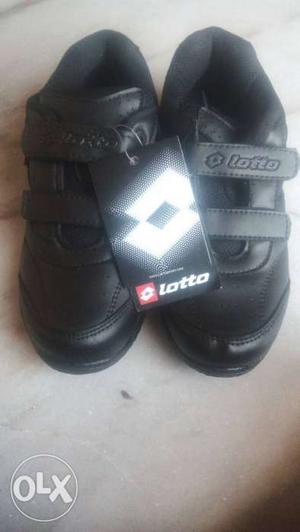 Lotto Black Shoes for school kids- all size & all color