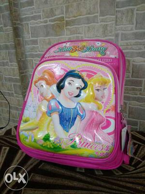 Pink Princesses Print Backpack