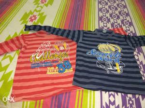 Set of 2 t-shirt red and blue