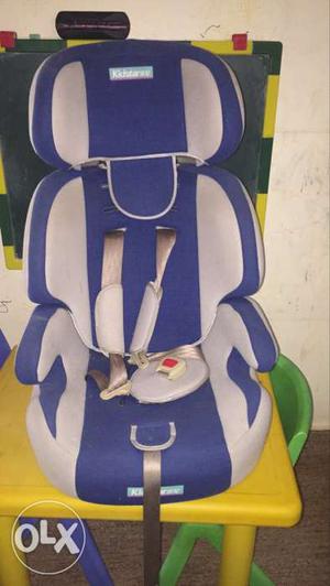 Toddler's Blue And Grey Car Booster Seat
