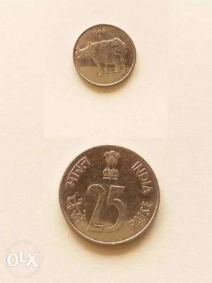 25 Paisa Rhino Coin